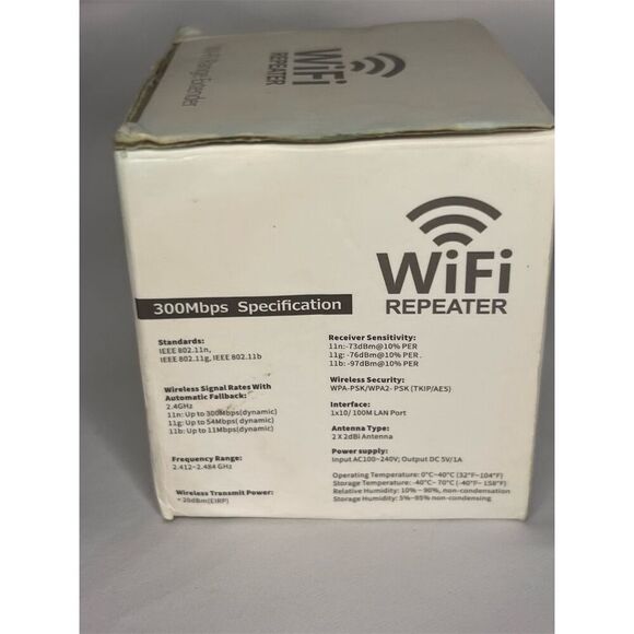 Dual-Band WiFi Range Extender 1200 Mbps Signal Booster Repeater White - Picture 2 of 5
